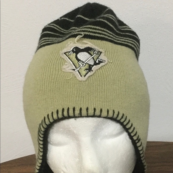𝅺pittsburgh Penguins Beanie Knit Hat w/ Tassel Cap - Picture 1 of 8